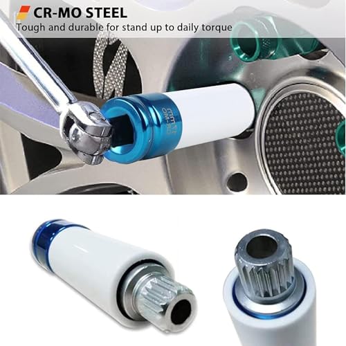 21PCS Wheel Lock Removal Kit, Fxsomgt Wheel Lock Key Automotive Wheel Anti-Theft Lock Lug Nut Screw Remover Key Socket Tool Set with 1/2 inch (12.7mm) Socket Adapter Compatible for BMW & Mini Series