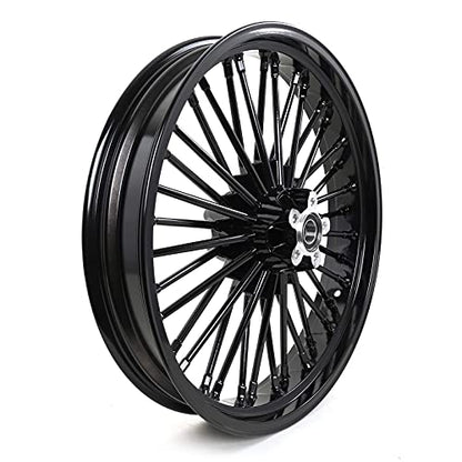 TOFR 21x3.5 18x5.5 Fat Spoke Black Wheels For Harley Dyna FXDB FXD 06-07 - color: 21x3.5 18x5.5 Black, size: Dyna 2006-2007