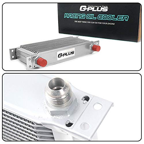G-PLUS 28 Row AN10-10AN Universal Racing Engine Transmission Oil Cooler Radiator Oil Cooler Condenser Aluminum - color: Silver, size: 28 Row AN10