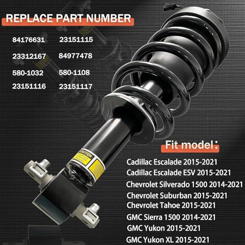 Front Shock Absorber Strut Assembly 84176631 580-1108 84977478 Gm Magnetic Suspension Compatible With 2015-2021 Escalade Chevy Tahoe Suburban Silverado GMC Sierra 1500 Yukon (XL) (2-Piece Set)