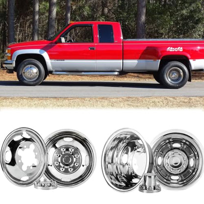 4X 16 Wheel Simulators For 01-07 Chevy GMC 3500 Truck 03-21 G3500/G30 Van - size: 16"#4