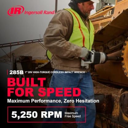 Ingersoll Rand 285B 1" Air Impact Wrench, 1475 ft-lbs Max Torque, Heavy Duty, D-handle - style: 1 Inch Drive - Standard Anvil