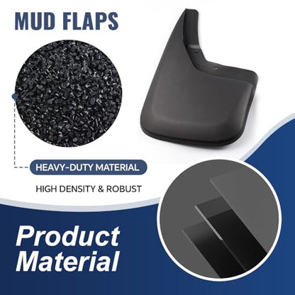 PIT66 Rear Mud Flaps Fit Silverado 1500 2014-2018, 2500/3500 2015-2018 - size: Fit Chevy Silverado 2014-2018 | Rear