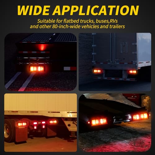 2 Pack Truck Tail Lights Kit with Iron Net Protection With Bulbs - color: Tail Lights-J