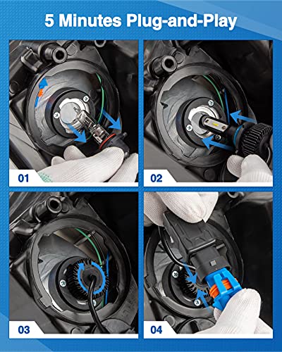 Marsauto 9005 Fog Bulbs HB3 HB3U 9005XS Fog Bulb 12 CSP Chips, Pack of 2 - size: M1 9005