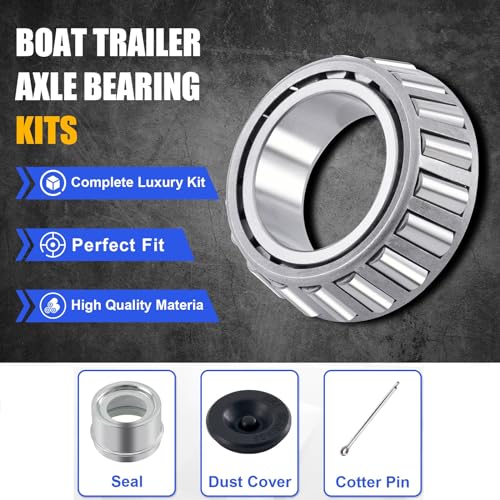 XiKe 30205 Trailer Bearings Wheel Hub Kit, 2 Sets, Fits for 25mm Axles, - size: 30205 + Seal ID 1.250, style: Pack 2 Set
