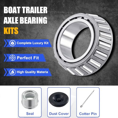 XiKe 30205 Trailer Bearings Wheel Hub Kit, 2 Sets, Fits for 25mm Axles - size: 30205 + Seal ID 1.18, style: Pack 2 Set