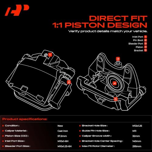 A-Premium Disc Brake Caliper with Bracket - style: #19-B2584