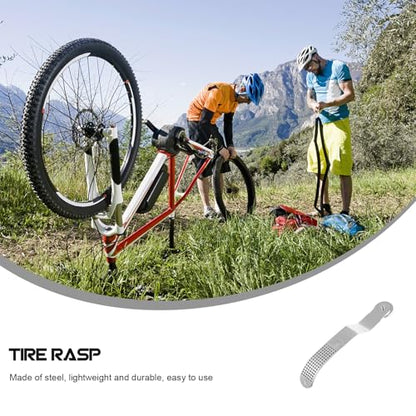 Bicycle Tire Repair Kit - 2-in-1 Metal Rasp & Roller for Puncture Patches Universal Grinder and Applicator for Bike,Motorcycle,Car Tubes & Tubeless