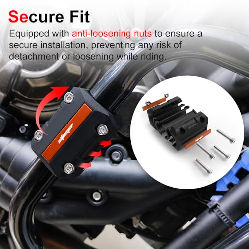 Xitomer 1 Pair 22/25/28mm Motorcycle Engine Guard Bumper Crash Bar Sliders - color: Orange