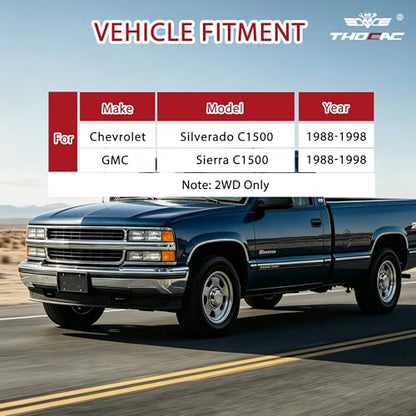 3" Front Lowering Springs Kit, Drop Coils Compatible with 1988-1998 Chevrolet Silverado C1500, GMC Sierra C1500 2WD Only (Blue) - color: blue, size: 1988-1998 C1500