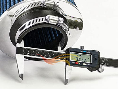 Rtunes Racing 3.25-Inch 83mm Clamp-On Cone Air Filter, Blue - size: Standard 3.25"