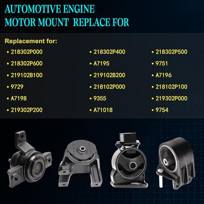 Motor Mount Kit for 2011-2013 Sorento 2.4L 3.5L FWD - size: A7198 A71018 A7196 A7195