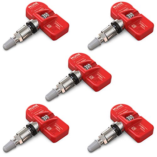 MORESENSOR Signature Series 315 MHz Universal Programmable TPMS Tire Pressure Sensor 5-Pack | Clamp-in Aluminum Valve | TX-N001-5
