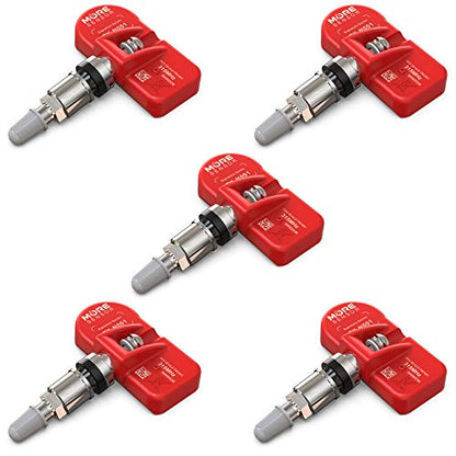 MORESENSOR Signature Series 315 MHz Universal Programmable TPMS Tire Pressure Sensor 5-Pack | Clamp-in Aluminum Valve | TX-N001-5