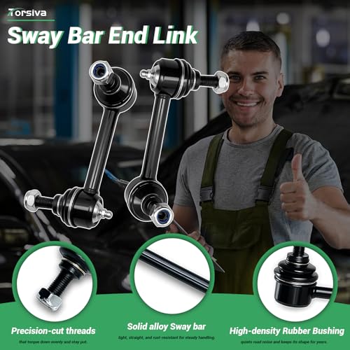 2PCS Rear Sway Bar End Link for Nissan 2003-2019 350z 370z, for Infiniti 2003 04 05 06 07 08 09 2010 2011 2012 2013 2014 15 16 2017 EX35 EX37 G25 G35 G37 M35 M45 Q60 Q40 QX50 ‎‎K750044 K750047 - size: K750044 K750047