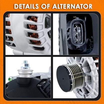 DynaVim Parts New 3-PIN Alternator For Nissan Altima 2007-2012 2.5L 11258N - size: 11258N