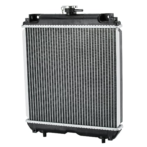 OE# 6C120-58502 6C170-58521 6C120-58500 Radiator Replacement for Kubota Tractor B7410D B7500D B7500DTN B7500HSD B7510D B7510DN B7510HSD B7510HSDTR B7610HSD, 2 Row Aluminium Core - size: 6C120-58502