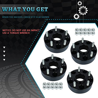 IRONTEK 2" 5x127mm Wheel Spacers Adapters (71.5mm Hub Bore, M1/2 x 20 Studs) 5x5 to 5x5 50mm Hubcentric Spacers FITS Jeep 06-10 Commander, 99-10 Grand Cherokee, 07-18 Wrangler 4 Pieces - size: 2"|5x5|4PCS