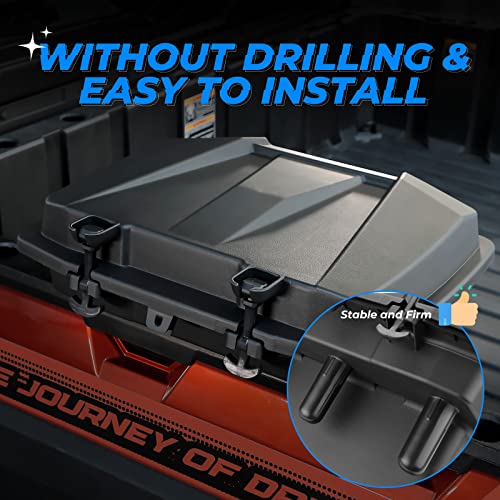 KEMIMOTO 21L/5.5Gal UTV Bed Storage Box w/Top Tool Tray