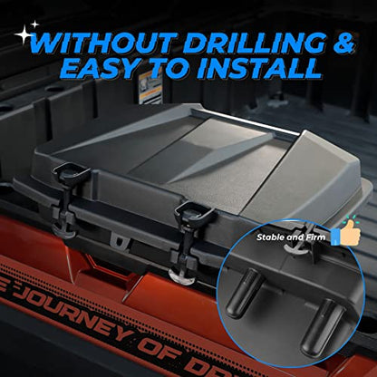 KEMIMOTO 21L/5.5Gal UTV Bed Storage Box w/Top Tool Tray