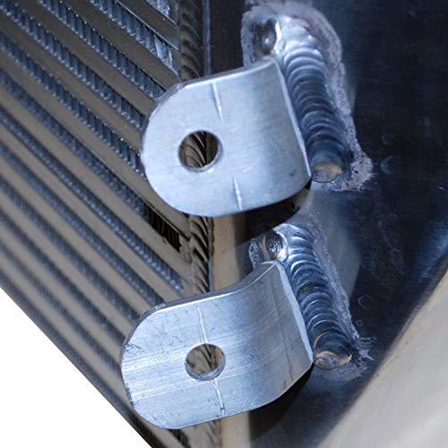 Intercooler, 13.50" x 8.25" x 5.125" Aluminum Intercooler Kit, 2" O.D Inlet One Side Mount Turbo Upgrade Intercooler Silver - size: 13.50" x 8.25" x 5.125"