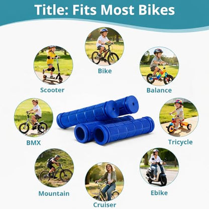 CHUNZEXI 4 PCS Rubber Bike Handlebar Grips - color: DarkBlue
