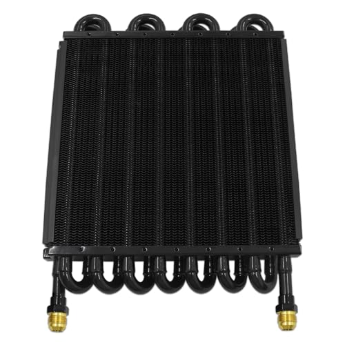 Transmission Oil Cooler Kit Fin Oil Cooler Kit (Black, 16 Pass) - color: Black, size: 16 Pass