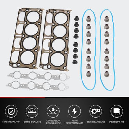 5.3 4.8 MLS Full Cylinder Head Engine Gasket Kit Compatible with 2002-2011 Chevy Silverado Tahoe Avalanche Express Suburban, GMC Sierra Savana Yukon, Buick Escalade 4.8L 5.3L V8