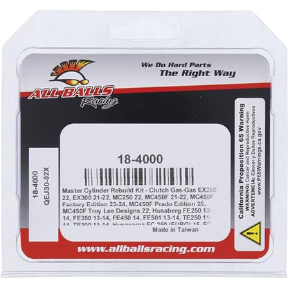 All Balls Racing 18-4000 Master Cylinder Rebuild Kit Compatible with/Replacement For Husaberg FE250 2013-2014