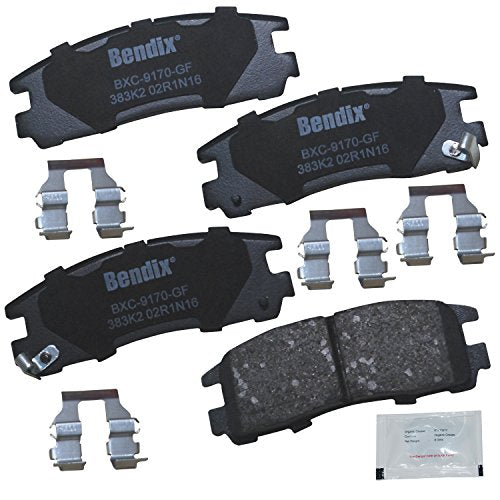 Bendix Priority1 CFC383K2 Ceramic Rear Brake Pads for Select Models Chrysler Sebring,Dodge Avenger,Stealth,Stratus,Eagle Summit,Talon,Vista,Mitsubishi,Diamante,Eclipse,Expo,LRV,Galant,Sigma,Plymouth - size: CFC383K2