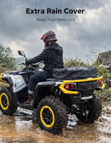 KEMIMOTO Portable ATV Front Rear Rack Bag UTV Cargo Bed Storage