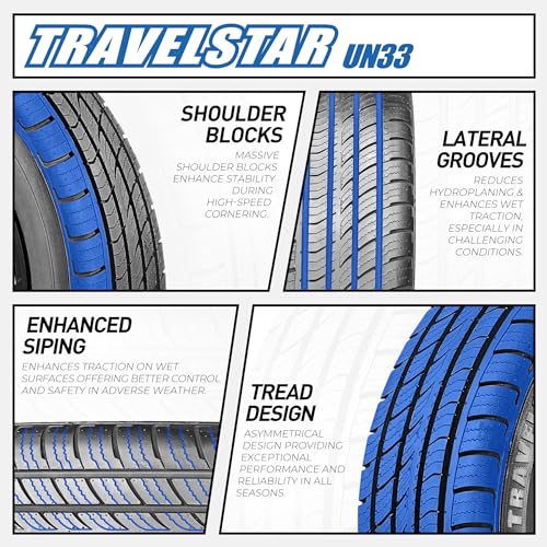 Set of 2 Travelstar UN33 235/50R17 96V High Performance Passenger Tires - size: 235/50R17