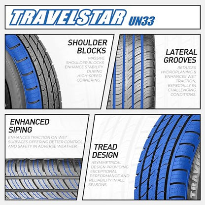 Set of 2 Travelstar UN33 235/50R17 96V High Performance Passenger Tires - size: 235/50R17
