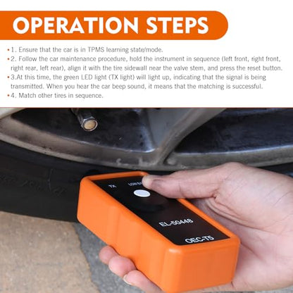 EL-50448 TPMS Relearn Tool, Auto Tire Pressure Monitor Sensor Activation TPMS Reset Tool, Tire Sensor Reset Tools OEC-T5 for Buick Chevy Cadillac Series Vehicles - size: EL-50448