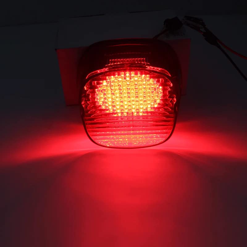 Eagle Lights Strobing LED Brake Light for Harley Davidson Motorcycles with Bottom License Plate Window - color: Red with Bottom License Plate Window