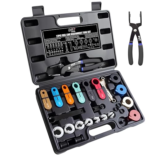 SGT 27pcs Fuel Line Disconnect Tool Set, Master Quick Disconnect Kit - color: BLACK