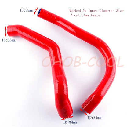 Silicone Radiator Hose Kit For 1991-2001 92 93 94 95 96 97 98 99 00 Jeep Cherokee XJ 6CYL 4.0L (red) - color: Red