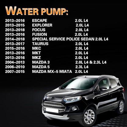 Water Pump Thermostat Kit for Focus Explorer 2.0 2.3L - size: 2013-2016 Escape