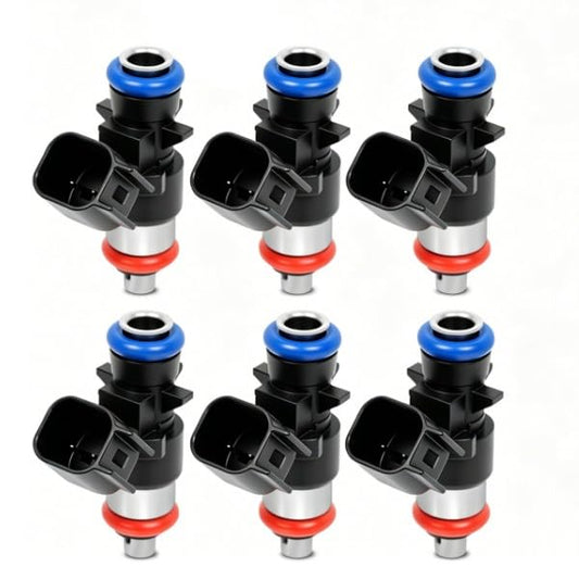 5184085AC Fuel Injector Set of 6 Compatible with 2011-2014 Routan 3.6L - color: QMP-I02D0078