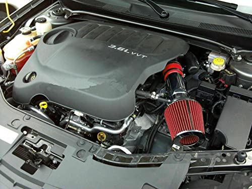 Performance Air Intake System Kit Compatible For 2011-2015 200 Journey Avenger 3.6L V6 (Red) - style: Red