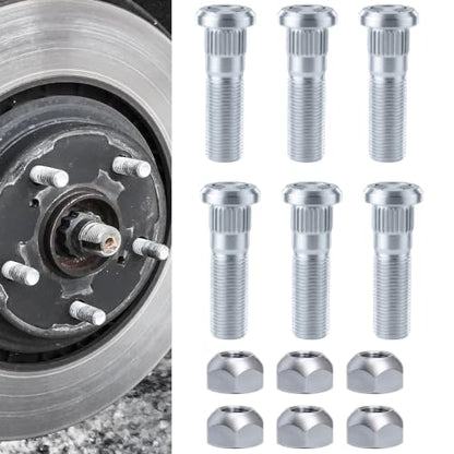 6Sets 1/2-20 Trailer Studs with Nuts Fit Lippert Dexter 2000-7000LB Axles - color: 1/2''-20 Wheel Stud with Lug Nuts, size: 6pack