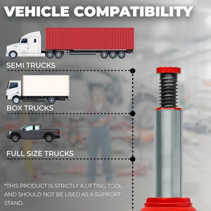 XtremepowerUS Hydraulic Bottle Jack (20 Ton) Portable Hydraulic Jack Lift Height Farm RV Truck Equipment Automotive Shop - size: 20 Ton