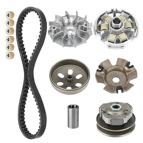 Clutch and Variator Assembly Set with 743 belt for GY6 125cc&150cc 152QMI 157QMJ 4-Stroke Engine Scooter ATV Taotao Roketa Sunl