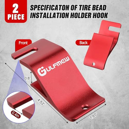 Motorcycle Tire Changing Tool Kit, Double Hole, Blue & Red, 4 Pcs - color: Blue & Red