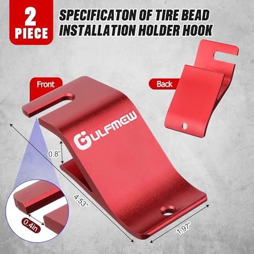 Motorcycle Tire Changing Tool Kit, Double Hole, Black & Red, 4 Pcs - color: Black & Red