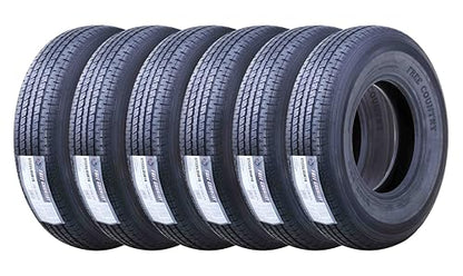 FREE COUNTRY 6 Premium Trailer Tires ST235/85R16 12PR LRF 124N /Scuff Guard - size: Set 6