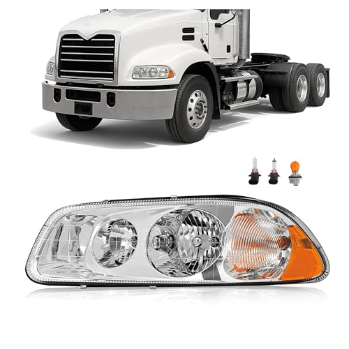 HECASA Halogen Headlight w/Bulbs Compatible with CX CXN CXU GU4 GU5 GU7 GU8 - color: Clear Lens+Chrome Housing, size: Left