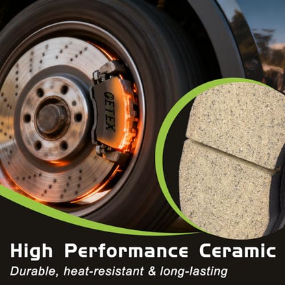 Front Ceramic Brake Pads Compatible with Nissan Altima (2002-2012), Maxima, Juke & Infiniti I35, G35 Sedan - Low Dust - Replaces D815 - size: D815