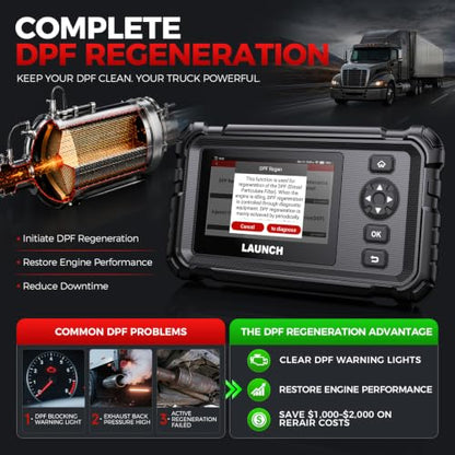 Launch CRP129HD Heavy Duty Truck Scanner with DPF Regen & 7+ Resets